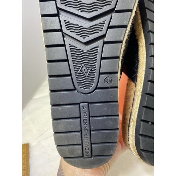 ADRIENNE VITTADINI SPORT POMMERY FAUX LEATHER WOMEN’S SANDALS Size 9 Black - Picture 8 of 9